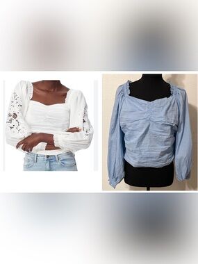 NEW Sam Edelman Stevie Laced Long Sleeve Blouse vintage hidden zipper Eyelet